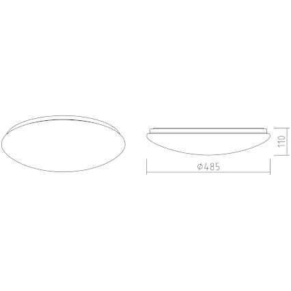 APLED - LED Plafonjera LENS P TRICOLOR LED/36W/230V IP41 2700 - 6500K 2520lm