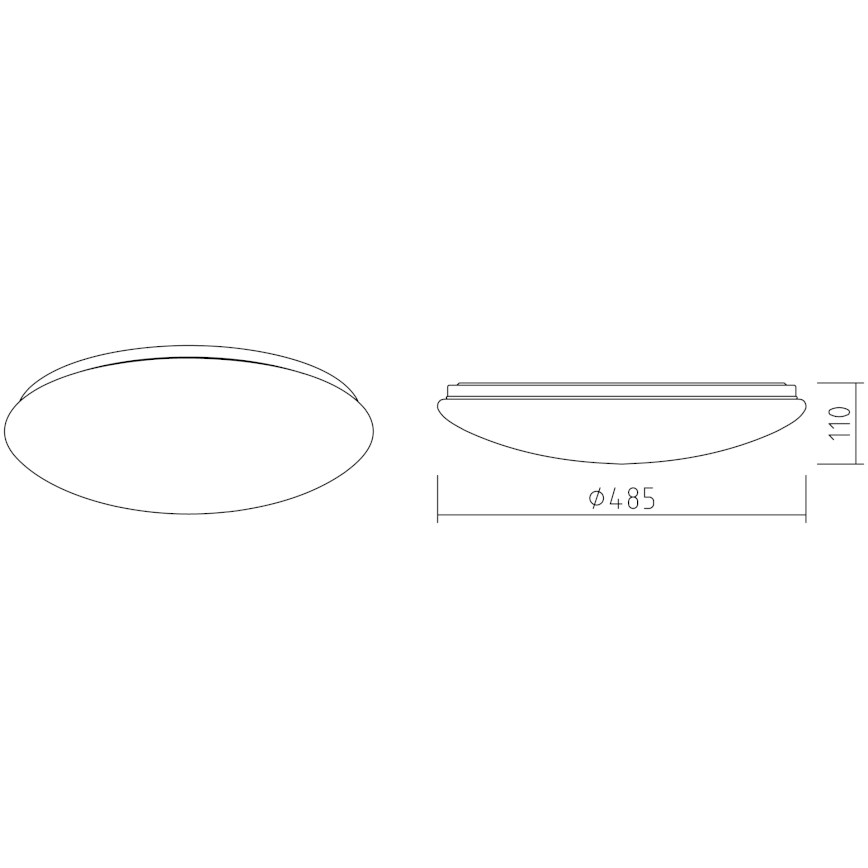 APLED - LED Plafonjera LENS P TRICOLOR LED/36W/230V IP41 2700 - 6500K 2520lm