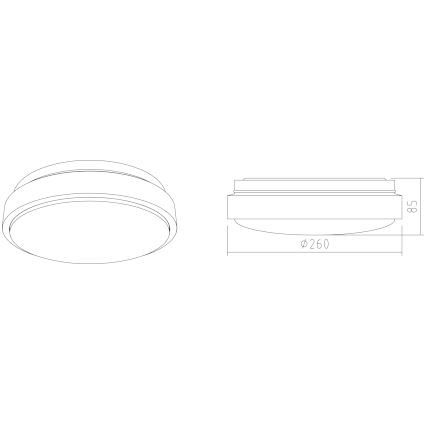 APLED - LED Plafonjera LENS PP TRICOLOR LED/12W/230V IP41 2700 - 6500K 825lm