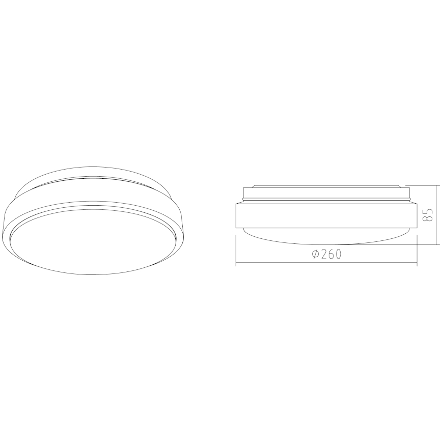 APLED - LED Plafonjera LENS PP TRICOLOR LED/12W/230V IP41 2700 - 6500K 825lm