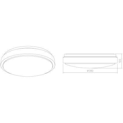 APLED - LED Plafonjera LENS R TRICOLOR LED/24W/230V IP41 2700 - 6500K 1680lm
