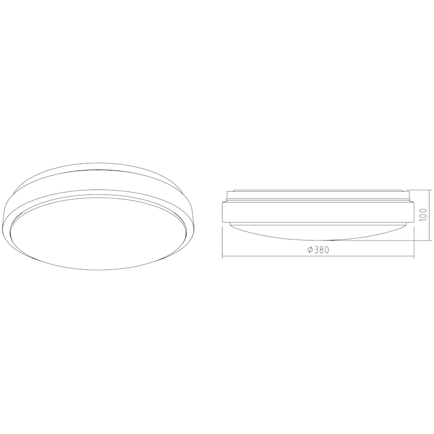 APLED - LED Plafonjera LENS R TRICOLOR LED/24W/230V IP41 2700 - 6500K 1680lm