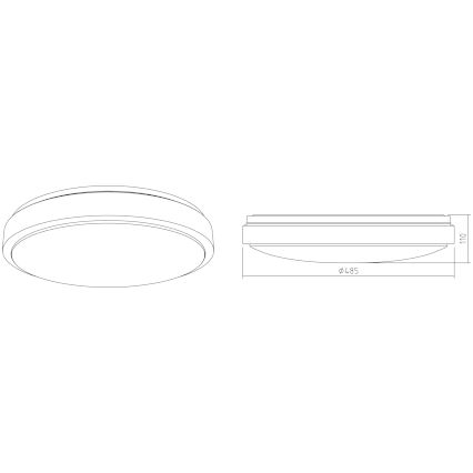 APLED - LED Plafonjera LENS R TRICOLOR LED/36W/230V IP41 2700 - 6500K 2520lm