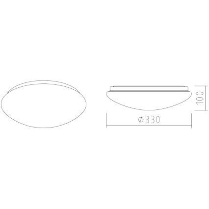 APLED - LED Plafonjera sa senzorom LENS P TRICOLOR LED/18W/230V IP44 2700 - 6500K 1210lm