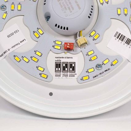 APLED - LED Plafonjera sa senzorom LENS PP TRICOLOR LED/18W/230V IP44 2700 - 6500K 1210lm