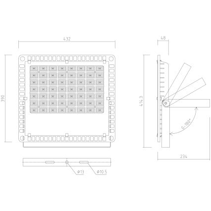 APLED - LED Spoljašnji reflektor PRO LED/200W/230V IP66 20000lm 6000K