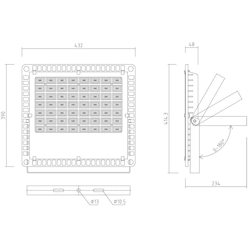 APLED - LED Spoljašnji reflektor PRO LED/200W/230V IP66 20000lm 6000K