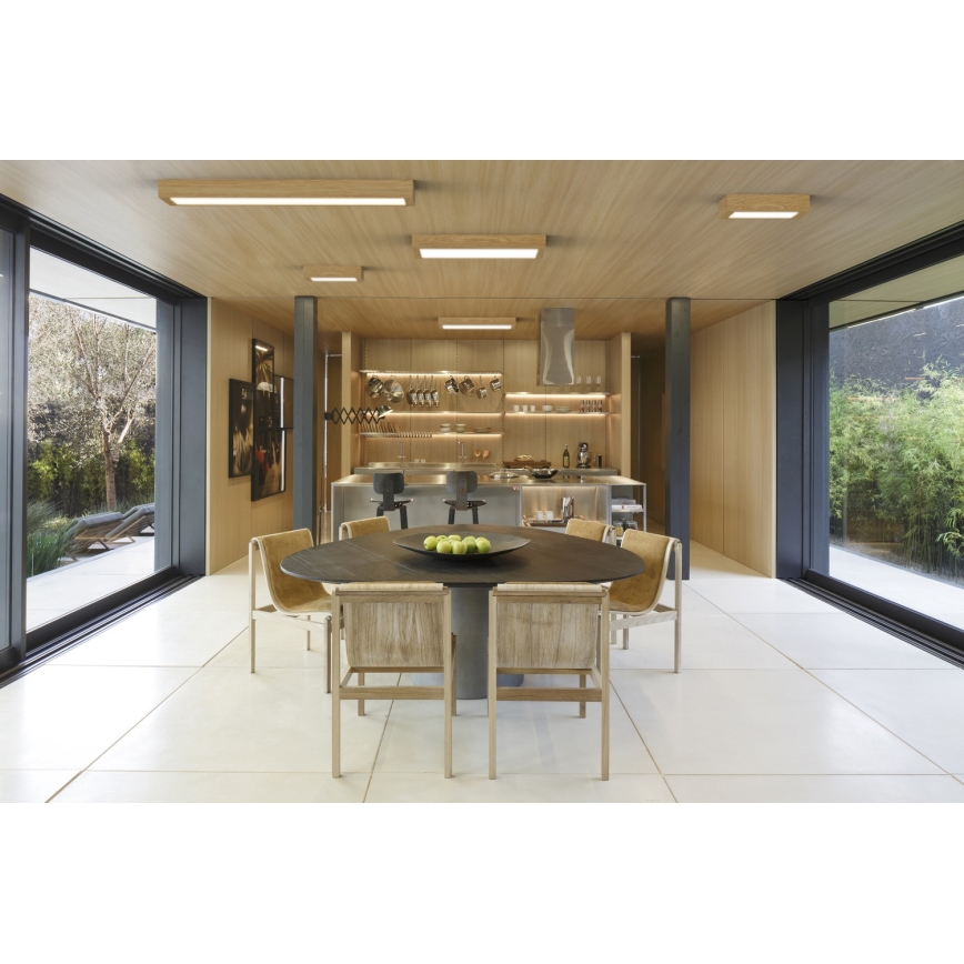 APLED - LED Stropna svjetiljka QUADRA LED/24W/230V hrast