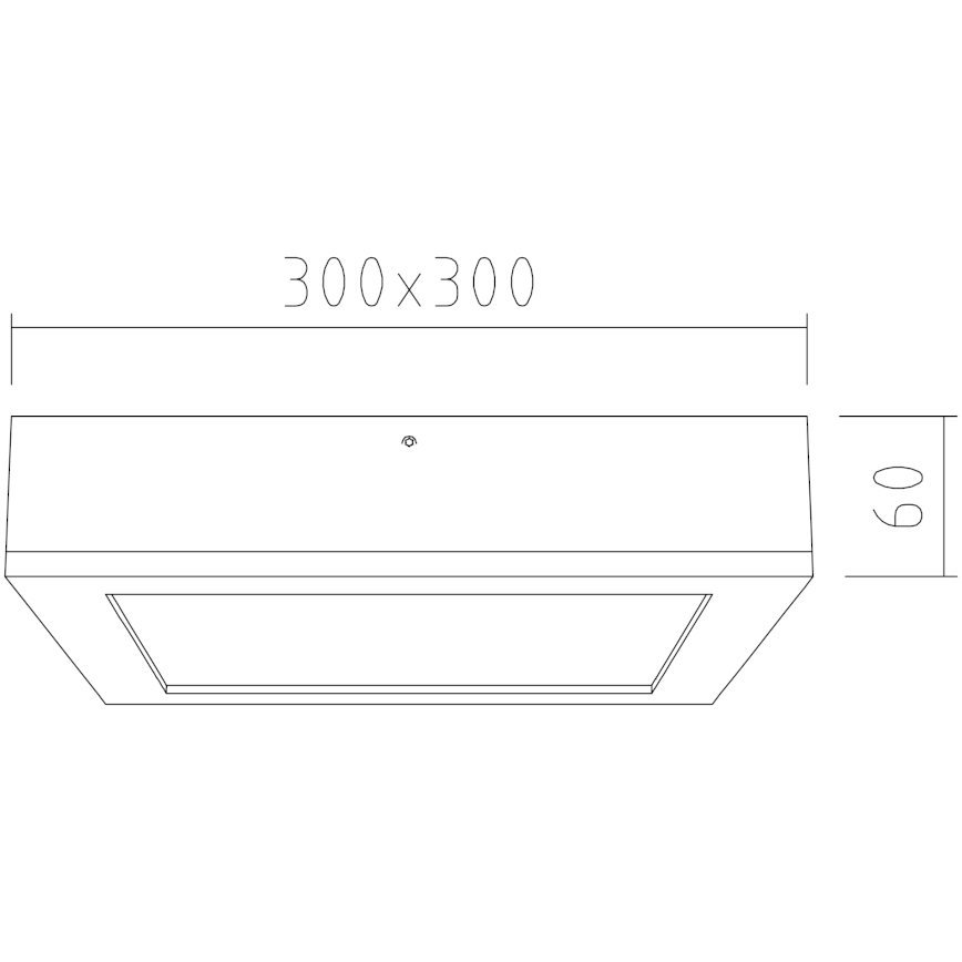 APLED - LED Stropna svjetiljka QUADRA LED/24W/230V hrast