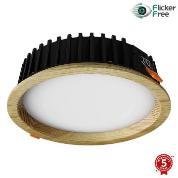 APLED - LED Ugradbena lampa RONDO WOODLINE LED/12W/230V 3000K pr. 20 cm bor masivno drvo
