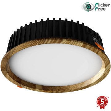 APLED - LED Ugradbena lampa RONDO WOODLINE LED/18W/230V 3000K pr. 26 cm jasen masivno drvo
