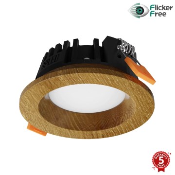 APLED - LED Ugradbena lampa RONDO WOODLINE LED/3W/230V 3000K pr. 9 cm hrast masivno drvo