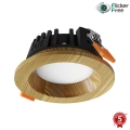 APLED - LED Ugradbena lampa RONDO WOODLINE LED/3W/230V 4000K pr. 9 cm bor masivno drvo