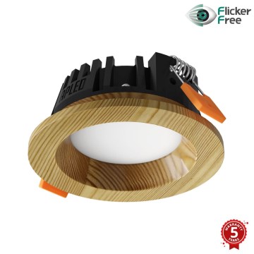 APLED - LED Ugradbena lampa RONDO WOODLINE LED/3W/230V 4000K pr. 9 cm bor masivno drvo