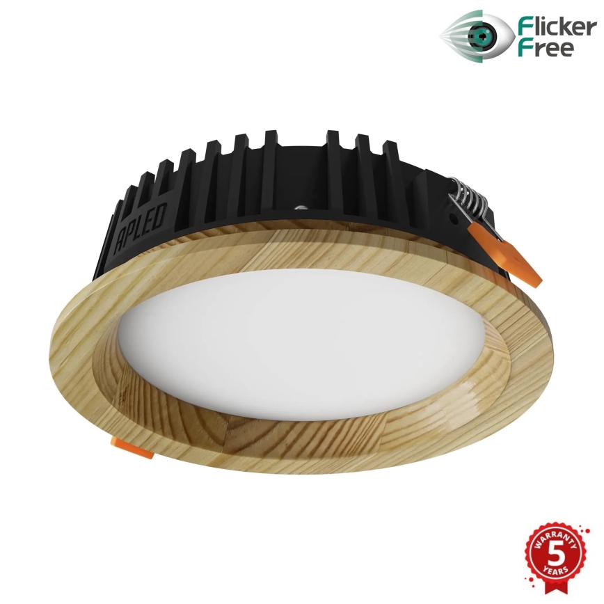 APLED - LED Ugradbena lampa RONDO WOODLINE LED/6W/230V 3000K pr. 15 cm bor masivno drvo