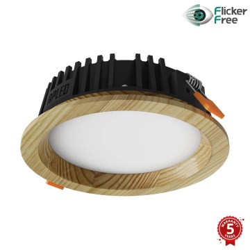 APLED - LED Ugradbena lampa RONDO WOODLINE LED/6W/230V 4000K pr. 15 cm bor masivno drvo