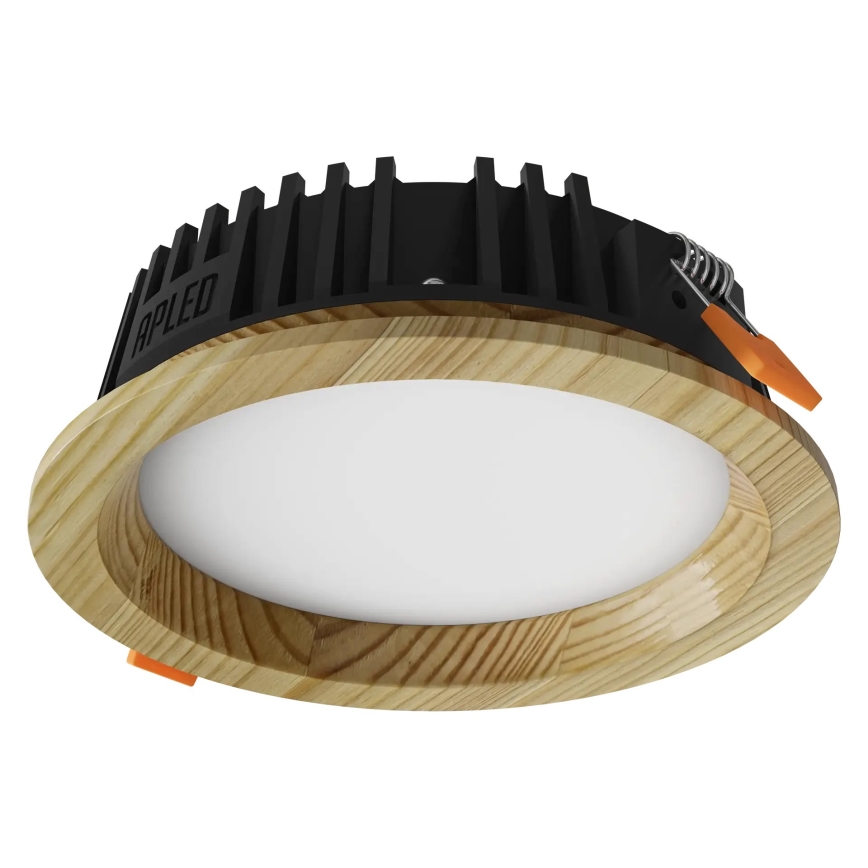 APLED - LED Ugradbena lampa RONDO WOODLINE LED/6W/230V 4000K pr. 15 cm bor masivno drvo