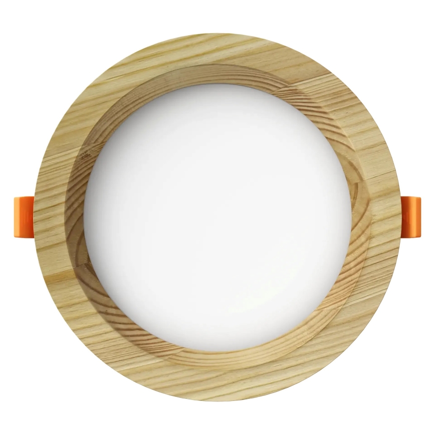 APLED - LED Ugradbena lampa RONDO WOODLINE LED/6W/230V 4000K pr. 15 cm bor masivno drvo