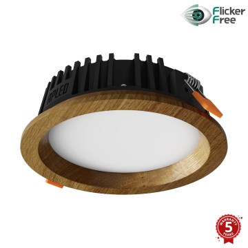 APLED - LED Ugradbena lampa RONDO WOODLINE LED/6W/230V 4000K pr. 15 cm hrast masivno drvo