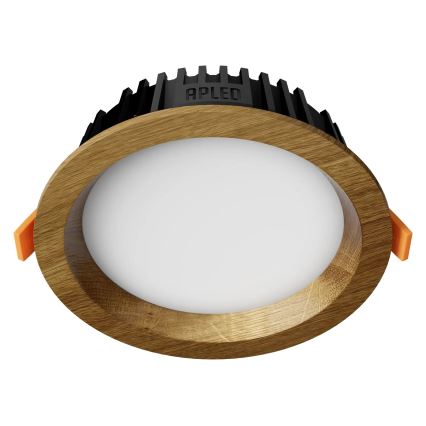 APLED - LED Ugradbena lampa RONDO WOODLINE LED/6W/230V 4000K pr. 15 cm hrast masivno drvo