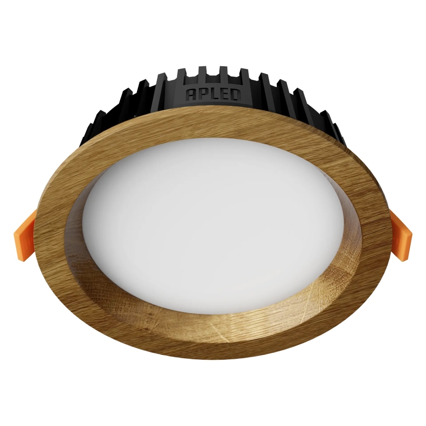 APLED - LED Ugradbena lampa RONDO WOODLINE LED/6W/230V 4000K pr. 15 cm hrast masivno drvo