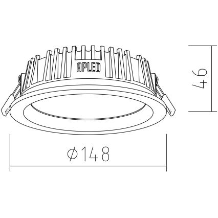 APLED - LED Ugradbena lampa RONDO WOODLINE LED/6W/230V 4000K pr. 15 cm hrast masivno drvo