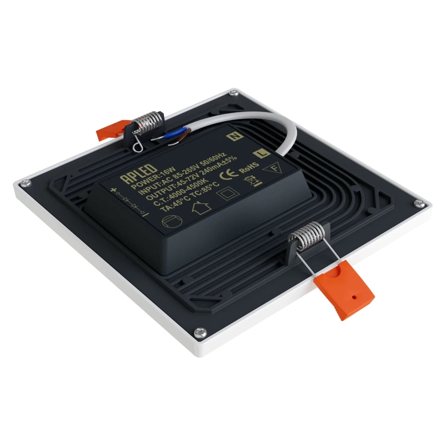 APLED - LED Ugradbena lampa SQUARE SLIM LED/16W/230V 14,5x14,5 cm bela