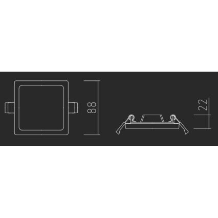 APLED - LED Ugradbena lampa SQUARE SLIM LED/8W/230V 9x9 cm bela