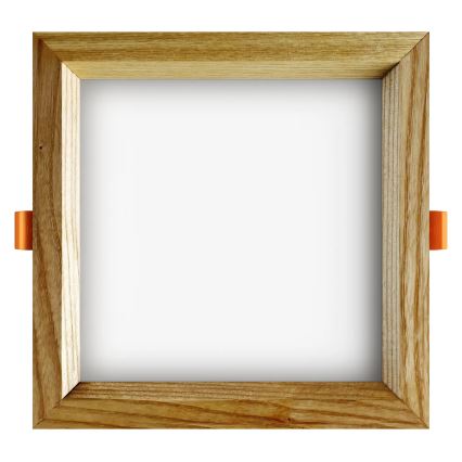 APLED - LED Ugradbena lampa SQUARE WOODLINE LED/12W/230V 3000K 17x17 cm jasen masivno drvo