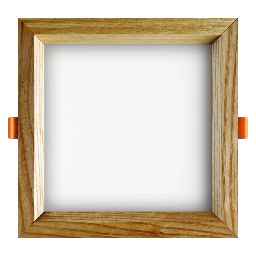 APLED - LED Ugradbena lampa SQUARE WOODLINE LED/12W/230V 3000K 17x17 cm jasen masivno drvo