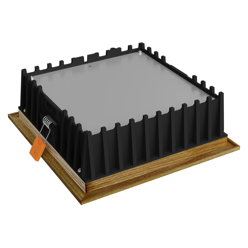 APLED - LED Ugradbena lampa SQUARE WOODLINE LED/12W/230V 3000K 17x17 cm jasen masivno drvo
