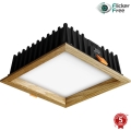 APLED - LED Ugradbena lampa SQUARE WOODLINE LED/12W/230V 4000K 17x17 cm hrast masivno drvo