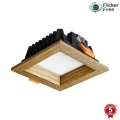 APLED - LED Ugradbena lampa SQUARE WOODLINE LED/3W/230V 3000K 9x9 cm hrast masivno drvo