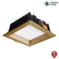 APLED - LED Ugradbena lampa SQUARE WOODLINE LED/6W/230V 3000K 12x12 cm hrast masivno drvo