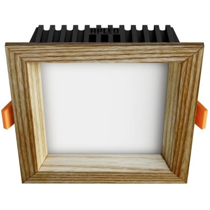 APLED - LED Ugradbena lampa SQUARE WOODLINE LED/6W/230V 3000K 12x12 cm jasen masivno drvo