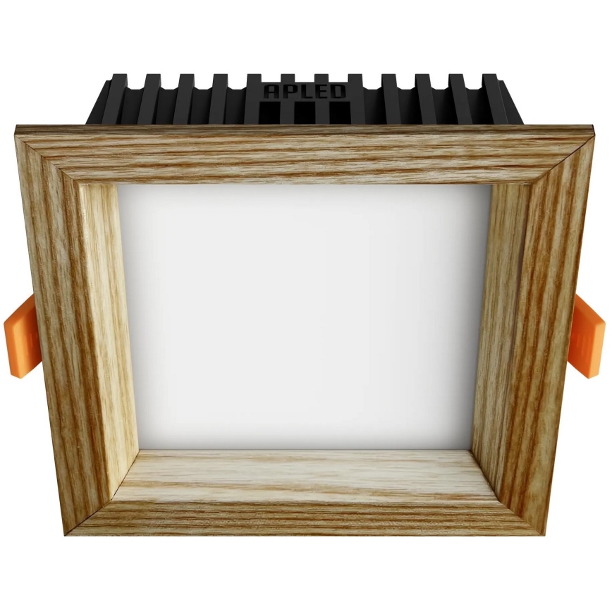 APLED - LED Ugradbena lampa SQUARE WOODLINE LED/6W/230V 3000K 12x12 cm jasen masivno drvo