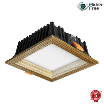APLED - LED Ugradbena lampa SQUARE WOODLINE LED/6W/230V 4000K 12x12 cm jasen masivno drvo