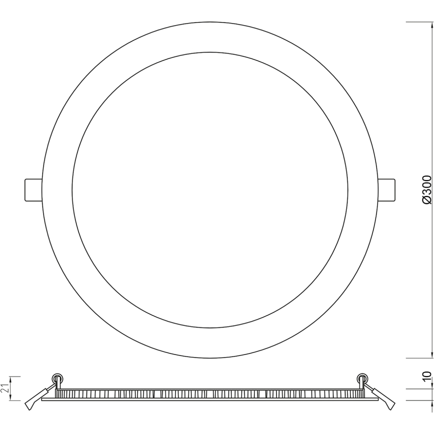 APLED - LED Ugradbena lampa za kupatilo RONDO LED/24W/230V IP41 300 mm