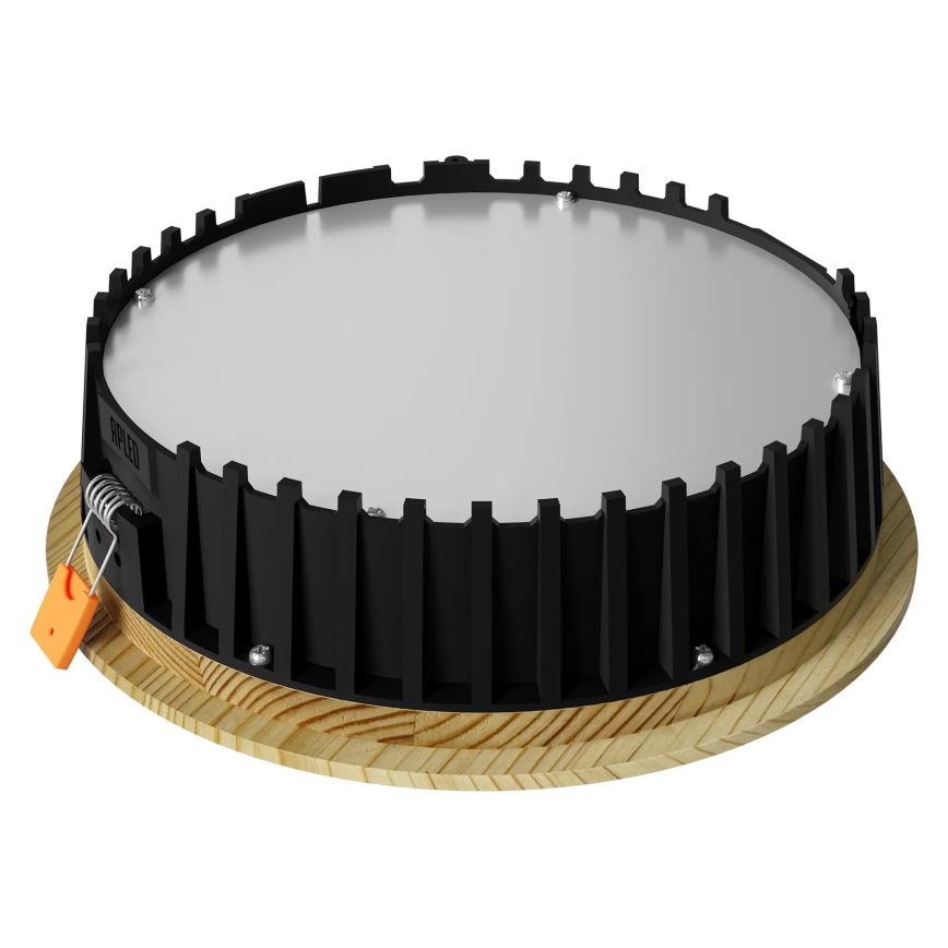 APLED - LED Ugradbena lampa RONDO WOODLINE LED/12W/230V 3000K pr. 20 cm bor masivno drvo