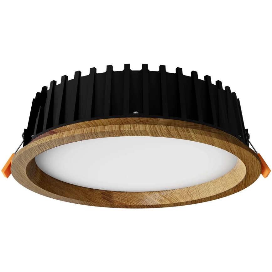 APLED - LED Ugradbena lampa RONDO WOODLINE LED/12W/230V 3000K pr. 20 cm hrast masivno drvo