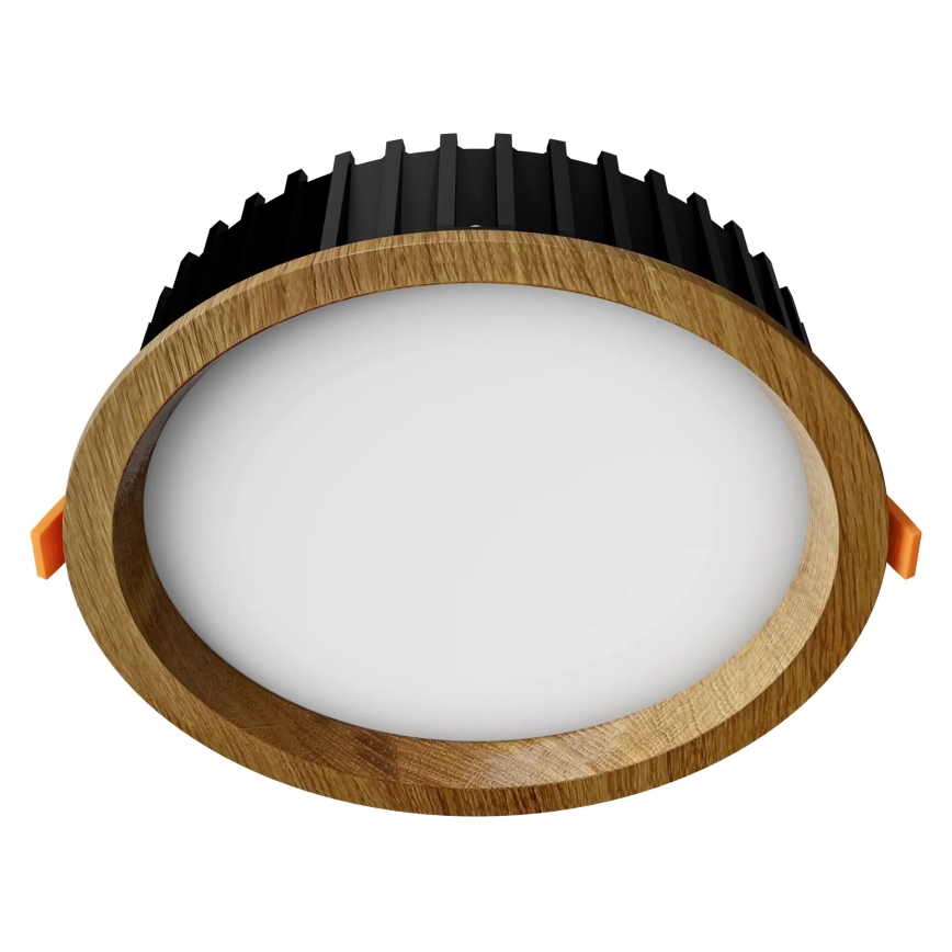 APLED - LED Ugradbena lampa RONDO WOODLINE LED/12W/230V 3000K pr. 20 cm hrast masivno drvo