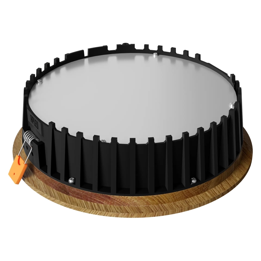 APLED - LED Ugradbena lampa RONDO WOODLINE LED/12W/230V 3000K pr. 20 cm hrast masivno drvo
