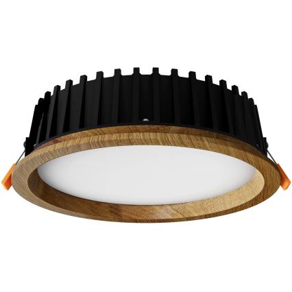 APLED - LED Ugradbena lampa RONDO WOODLINE LED/12W/230V 4000K pr. 20 cm hrast masivno drvo