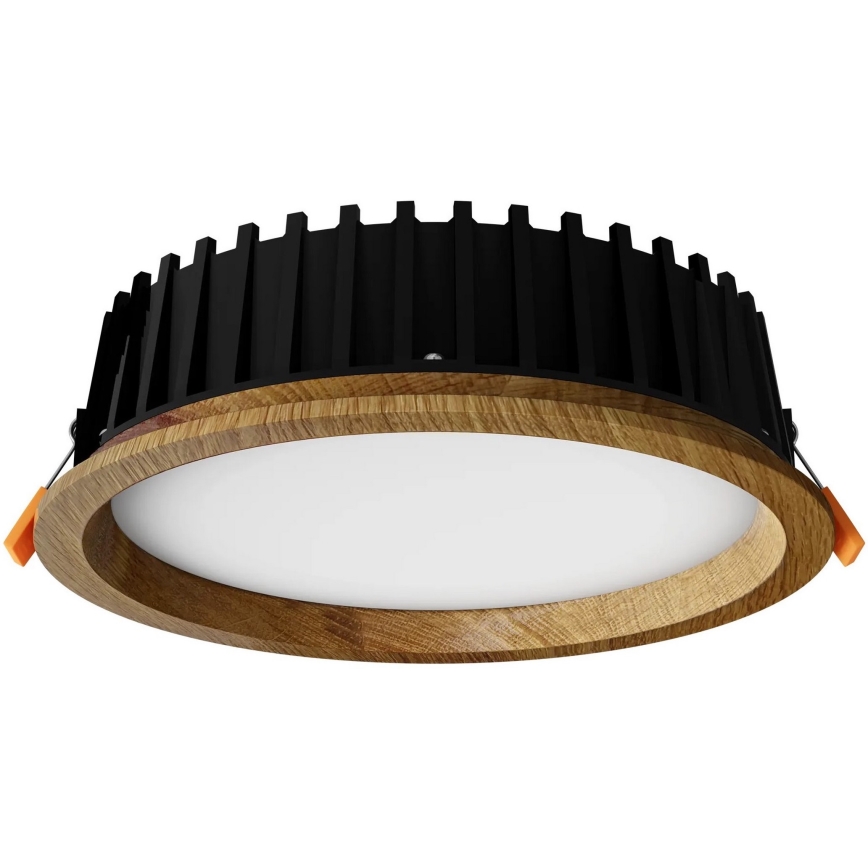 APLED - LED Ugradbena lampa RONDO WOODLINE LED/12W/230V 4000K pr. 20 cm hrast masivno drvo
