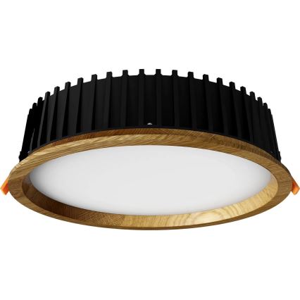 APLED - LED Ugradbena lampa RONDO WOODLINE LED/18W/230V 3000K pr. 26 cm hrast masivno drvo
