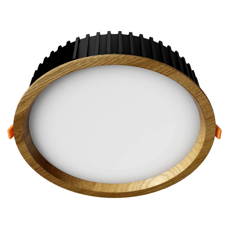 APLED - LED Ugradbena lampa RONDO WOODLINE LED/18W/230V 3000K pr. 26 cm hrast masivno drvo