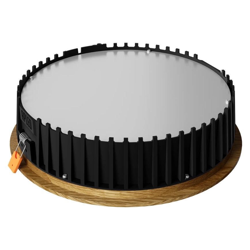 APLED - LED Ugradbena lampa RONDO WOODLINE LED/18W/230V 3000K pr. 26 cm hrast masivno drvo