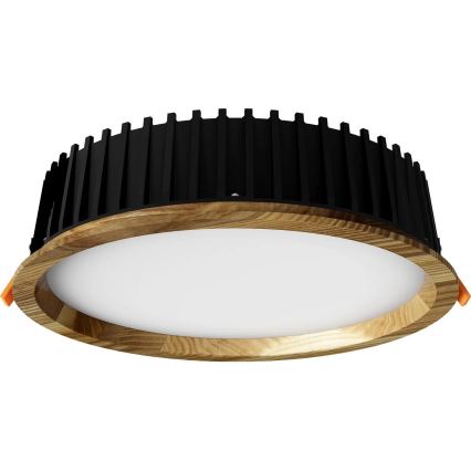 APLED - LED Ugradbena lampa RONDO WOODLINE LED/18W/230V 3000K pr. 26 cm jasen masivno drvo