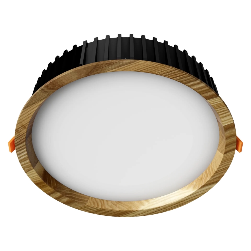 APLED - LED Ugradbena lampa RONDO WOODLINE LED/18W/230V 3000K pr. 26 cm jasen masivno drvo