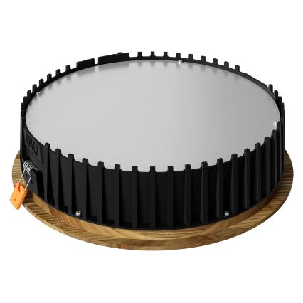 APLED - LED Ugradbena lampa RONDO WOODLINE LED/18W/230V 3000K pr. 26 cm jasen masivno drvo